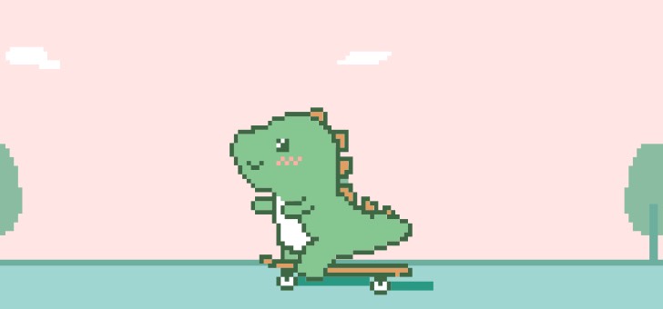 Widget Sliding Dinosaur