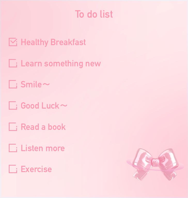 To do list