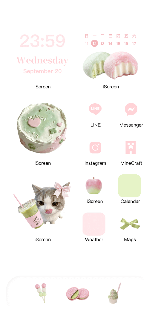 Pink-Green Illustration