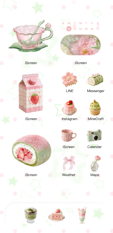 Pink-Green Desserts