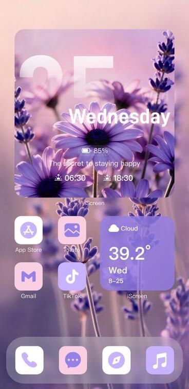 Home Screen Gallery Dreamy Purple Vibe
